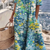 Chérie | Vestido midi floral solto e leve