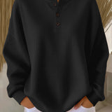 Mirabel™ | Sweatshirt Henley em Waffle Aconchegante