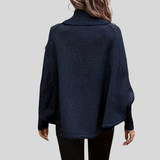 Cordelia - Camisola de Gola Alta em Malha de Tranças