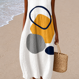 Sloane | Vestido Midi Sem Mangas de Caimento Descontraído