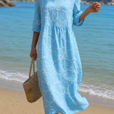 Vestido casual de mulher com estampado floral