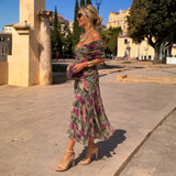 Lidia | Vestido Maxi com Ombros à Mostra