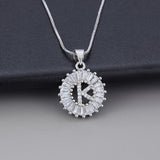 Colar em Ouro Branco com Inicial "Z" e Zircónias