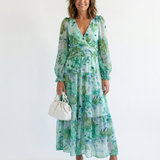 Althea | Vestido Maxi Floral de Manga Comprida
