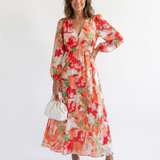 Althea | Vestido Maxi Floral de Manga Comprida