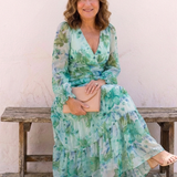 Althea | Vestido Maxi Floral de Manga Comprida
