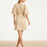 Beige Jurk Met Broderie Borduur | Sand
