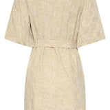 Beige Jurk Met Broderie Borduur | Sand