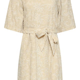 Beige Jurk Met Broderie Borduur | Sand