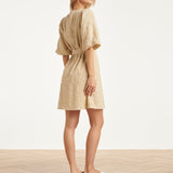Beige Jurk Met Broderie Borduur | Sand