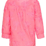 Blusa com Bordado Tropical de Palmeiras | Old Pink