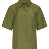 Camisa Casual com Abotoamento e Gola | Army