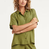 Camisa Casual com Abotoamento e Gola | Army