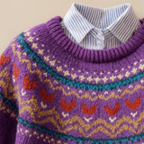 Camisola Jacquard Violeta Acolhedor Aveline