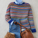 Camisola de Malha às Riscas Multicolores Isabelle