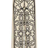 Crème Wide Leg Broek Met Zwart Grafisch Patroon | Sand - Black