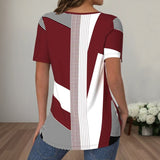 T-shirt às Riscas Color Block