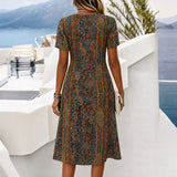 Robe À Imprimé Ethnique Vintage