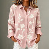 Camisa Casual com Estampado Floral