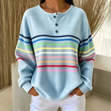 Sweat-Shirt À Rayures Colorées