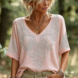 Blouse Décontractée Vintage