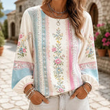 Blouse Vintage À Imprimé Floral