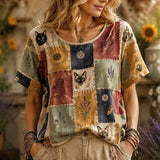 Blouse À Imprimé Chat Créative