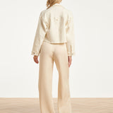 Dames Cropped Denim Jack Met Borstzakken | Off White