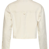 Dames Cropped Denim Jack Met Borstzakken | Off White