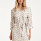 Vestido Feminino com Estampado Chevron | Multicolor