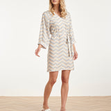 Vestido Feminino com Estampado Chevron | Multicolor