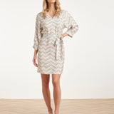 Vestido Feminino com Estampado Chevron | Multicolor