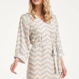 Vestido Feminino com Estampado Chevron | Multicolor