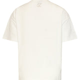 Dames T-Shirt Met Borduurdetail En Hartvormige Accenten | Off White - Sand