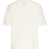 Dames T-Shirt Met Borduurdetail En Hartvormige Accenten | Off White - Sand