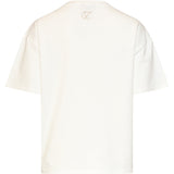 Dames T-Shirt Met Geborduurde Bloemprint | Off White - Soft Green