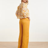 Dames Top Met Gele Zigzag Aztec Print | Yellow - Muticolour