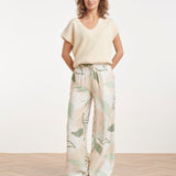 Dames Top Met V-Hals En Trekkoord | Off White