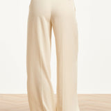 Dames Zachte Wijde Pantalon Met Rechte Pijpen | Off White