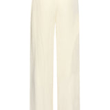 Dames Zachte Wijde Pantalon Met Rechte Pijpen | Off White