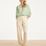 Dames Zachte Wijde Pantalon Met Rechte Pijpen | Off White