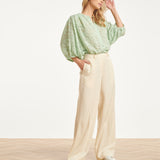 Dames Zachte Wijde Pantalon Met Rechte Pijpen | Off White