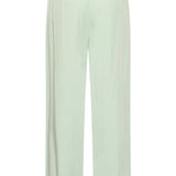 Dames Zachte Wijde Pantalon Met Rechte Pijpen | Soft Green