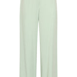 Dames Zachte Wijde Pantalon Met Rechte Pijpen | Soft Green