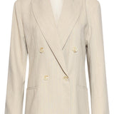 Blazer Cruzado com Brilho Subtil | Sand - Gold