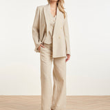 Blazer Cruzado com Brilho Subtil | Sand - Gold