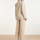 Blazer Cruzado com Brilho Subtil | Sand - Gold