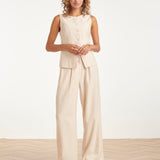 Colete Elegante sem Mangas | Sand