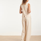 Colete Elegante sem Mangas | Sand
