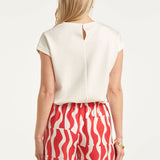 Elegante Witte Top Met Kapmouwtjes | Off White